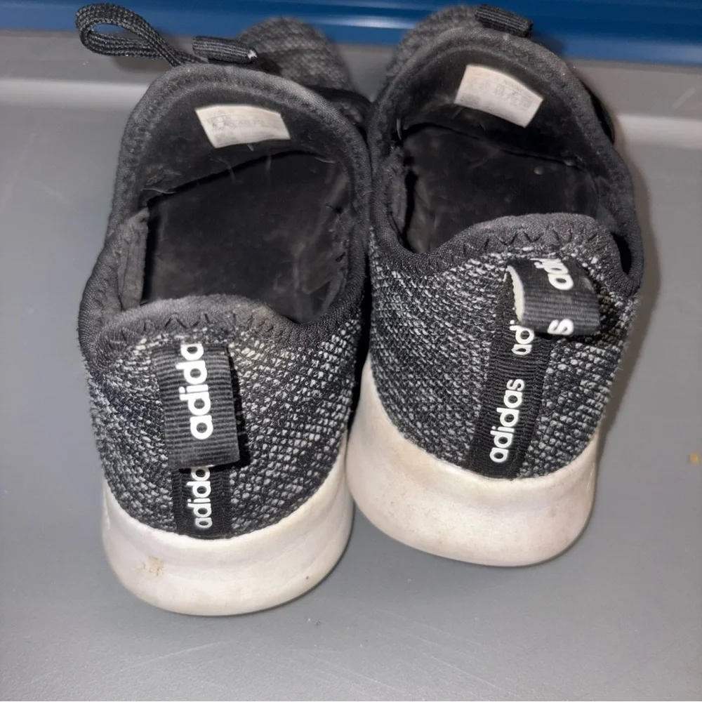 Adidas Cloud Foam Women’s Black and Gray Knit Sneakers - Picture 2 of 7